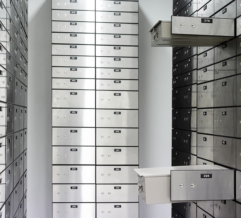 Reinforced safe deposit boxes at Siam Secure in Pattaya